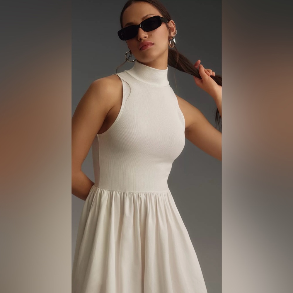 Reformation Sleeveless Cream Dress New XS Stunning NEW - Picture 5 of 15
